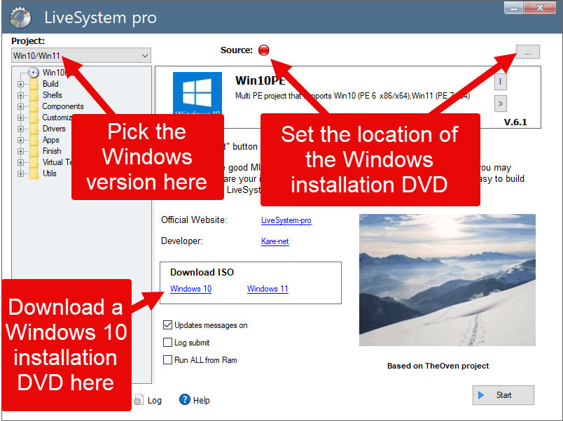 LSP: Set Windows version and source
